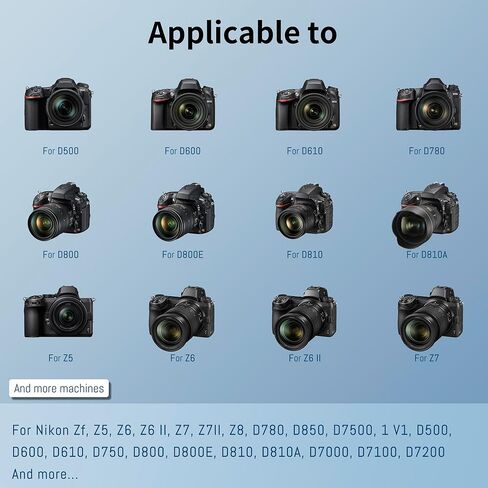 بطارية بديلة EN-EL15 EL15a EL15b EL15c (2550 مللي أمبير) متوافقة مع Nikon ZF Z6 Z7 Z8 D750 D850 D7000 D7100 D7200 D7500 D500 D600 D610 D780 D800 D800E D810 D810A in Kuwait