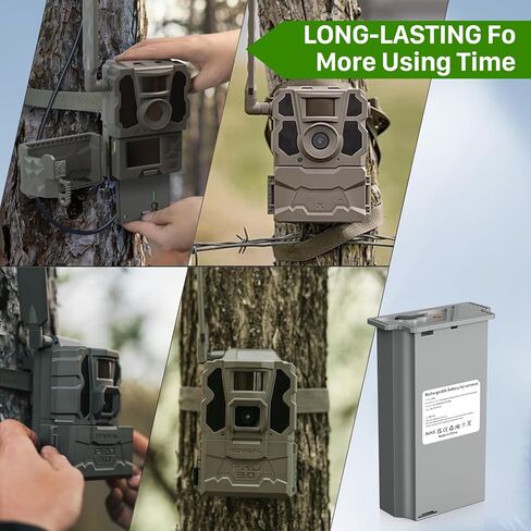 حزمة بطارية ليبو 6500 مللي أمبير في الساعة لكاميرا Tactacam Reveal X Gen 3.0، 2.0، X Pro 3.0، Pro، SK، XB، X Trail، ترقية بطارية ليثيوم أيون قابلة لإعادة الشحن ذات سعة عالية وشحن الألواح الشمسية - عبوتان in Kuwait