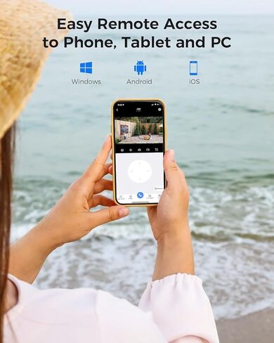 كاميرا مراقبة Hiseeu 4K 8MP، تسجيل 24/7، تعمل بالقابس السلكي، كاميرا WiFi لاسلكية 2.4G/5G، رؤية ليلية ملونة، صوت ثنائي الاتجاه، مقاومة للماء IP66 (بدون فتحة SD، تخزين سحابي قائم على الاشتراك) in Kuwait