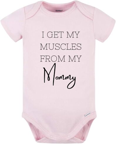 احصل على عضلاتي من Mommy Baby Onesie® ملابس الأطفال المضحكة كهدية لحفل استقبال المولود الجديد in Kuwait