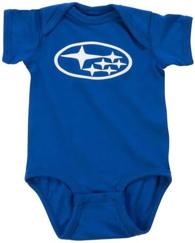 قطعة واحدة من Subaru Onesie، باللون الأزرق الملكي، 100% من القطن المغزول الممشط، إغلاق بثلاثة كبسات، للرضع in Kuwait