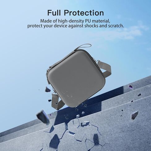 حقيبة حمل لجهاز DJI Neo 2، هيكل صلب صغير من البولي يوريثان مع حزام كتف، متوافق مع DJI Neo 2 وملحقات الطائرات بدون طيار، بطانة ناعمة، مع جيب شبكي، رمادي in Kuwait