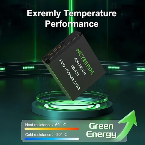 بطارية ليثيوم أيون قابلة لإعادة الشحن DB-120، بطارية مزدوجة وشاحن مع منفذ USB-C متوافق مع ملحقات الكاميرا الرقمية Ricoh GR IV GRIV GR4 in Kuwait