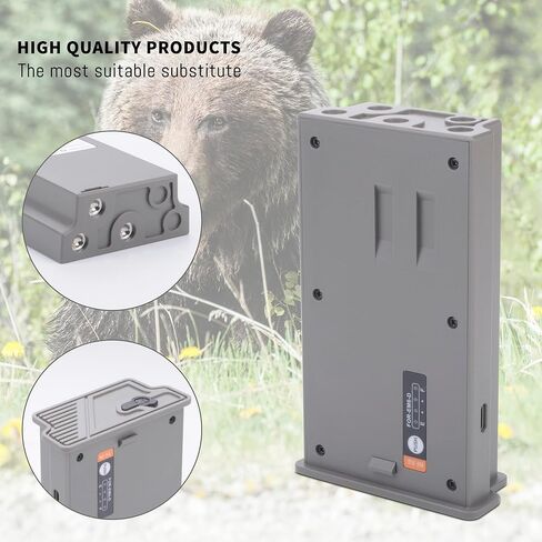 4Pack 6000mAh Reveal Upgraded Solar Charge Battery for Tactacam Cellular Trail Cameras Pro 3.0, X Gen 2.0, X Gen 3.0, X, X Pro, XB, SK with LED Battery Indicator, Compatible with Reveal Cellular Trail in Kuwait