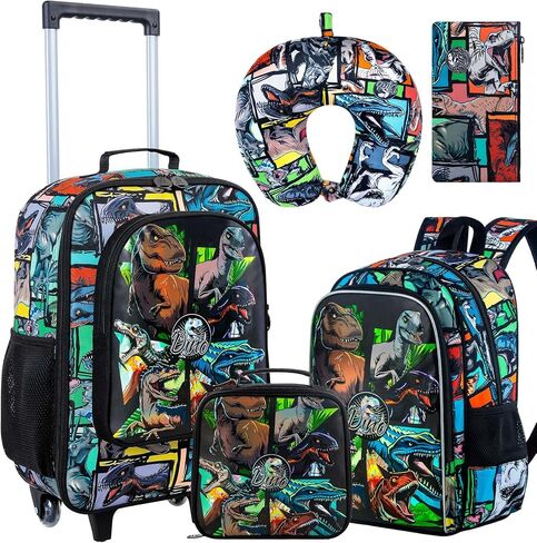 5Pcs Kids Luggage for Boys, Truck Rolling Travel Carry on Suitcase for Toddler Children with Wheels(Blue) in Saudi Arabia