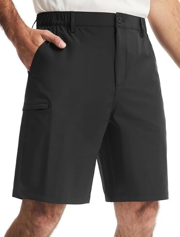 Libin Men's Golf Shorts 9" Work Dress Shorts Zipper Pocket Travel Lightweight Quick Dry Classic Fit Casual Soft in Saudi Arabia