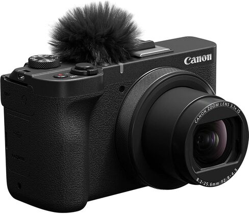 Canon PowerShot V1 Premium Vlogger Kit، كاميرا هجينة، عدسة تكبير مدمجة ذات زاوية واسعة جدًا، فيديو بدقة 4K، تصميم مضغوط in Kuwait