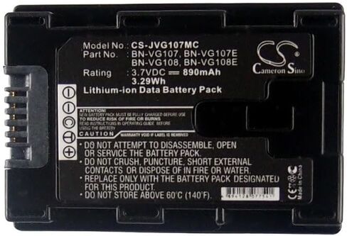 بطارية VI VINTRONS لـ JVC BN-VG107، BN-VG108، GZ-E10، GZ-E100، GZ-E200، GZ-E205، GZ-E220، GZ-E245، GZ-E300، in Kuwait