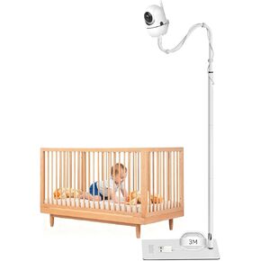 حامل حامل أرضي لمراقبة الأطفال من جارتو قابل للتركيب من أجل HelloBaby HB65/ HB40/HB6550/HB 65560/HB66/HB6339/HB6550 Pro، Momcozy، Nanit، VAVA، ارتفاع قابل للتعديل وقاعدة ثابتة، بدون أدوات أو تلف في الحائط in Kuwait