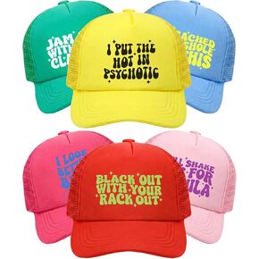6 Pcs Girls Trip Trucker Hats Bachelorette Party Gifts Girl Weekend Baseball Caps for Wedding Bridal Bridesmaids Women Friendship Summer Beach Party Favors Vacation Travel Multicolor in Saudi Arabia