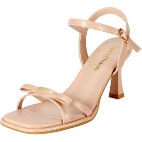 Women's Stiletto Strappy Heeled Sandals 3.15 Inches Square Open Toe Bowknot Straps Ankle Strap High Heel Sandal Dress Dancing Sandals Daily Work Party Wedding Usual Sandal Shoes in Saudi Arabia
