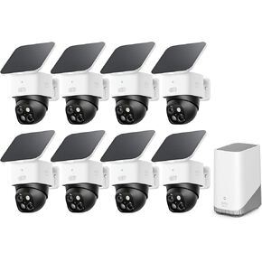 eufy Security SoloCam S340 8-Cam Kit (HomeBase S380), Solar Security Camera, Wireless Outdoor Camera, 360° Pan and Tilt Surveillance, No Blind Spots, 2.4 GHz Wi-Fi, No Monthly Fee in Saudi Arabia
