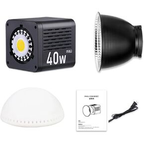 ضوء فيديو LED COB بقدرة 40 وات، ضوء فيديو احترافي محمول مع درجة حرارة لون قابلة للتعديل من 2500 كلفن إلى 6500 كلفن، CRI 95 Plus عالي، 8 تأثيرات إضاءة ومروحة مدمجة، مثالي لـ in Kuwait