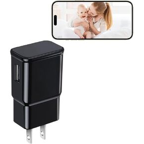 كاميرا أمان مخفية، تصميم شاحن USB، 1080 بكسل، رؤية ليلية، كشف الحركة، التحكم في التطبيقات، مراقبة داخلية، بدون تسجيل صوتي in Kuwait