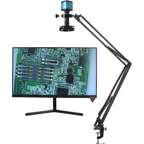 كاميرا مجهر رقمية فيديو صناعية 48 ميجابكسل 4K 1080P HDMI USB 130X تكبير C عدسة تثبيت دعامة الباب لإصلاح اللحام (اللون: G VGA) in Kuwait