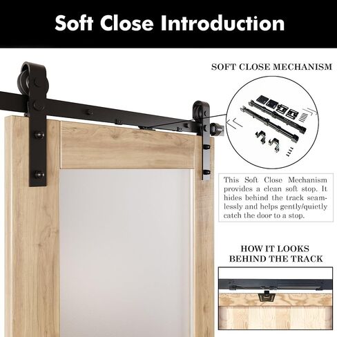 50 x 80 in. Sliding Barn Door, Set of 2 Doors,Half Lite Frosted Glass, Unfinished Solid Wood, Assembly Required, with 18 ft Double Door Hardware Kit, Non-Bypass, Interior Use in Saudi Arabia