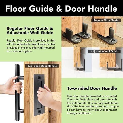 50 x 80 in. Sliding Barn Door, Set of 2 Doors,Half Lite Frosted Glass, Unfinished Solid Wood, Assembly Required, with 18 ft Double Door Hardware Kit, Non-Bypass, Interior Use in Saudi Arabia
