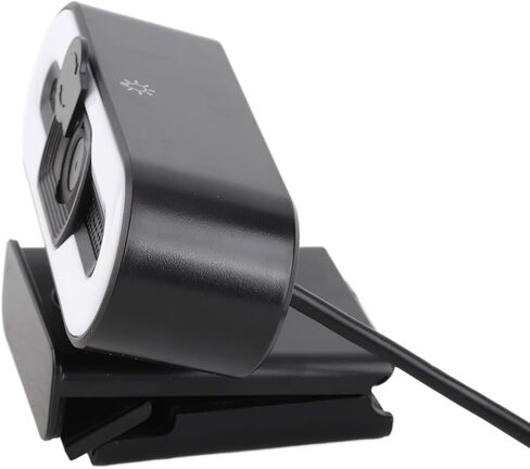كاميرا ويب USB بدقة 4K، بدقة 5 ميجابكسل، صورة واضحة، متوافقة مع اللوحة، ميكروفون لتقليل الضوضاء، ضوء، لمؤتمرات الفيديو، التدريس عبر الإنترنت، البث المباشر، مع 3 مستويات من السطوع قابلة للتعديل in Kuwait