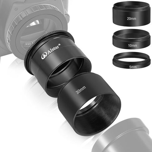 مجموعة أنبوب تمديد Alstar Astronomical 2 بوصة/M48 5 مم 10 مم 20 مم 30 مم - حزمة مع - 2 بوصة T-2 محول كاميرا بؤري in Kuwait