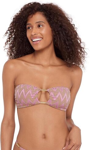 Steve Madden Womens Cutout Bandeau Bikini Top with Gold Beads in Saudi Arabia