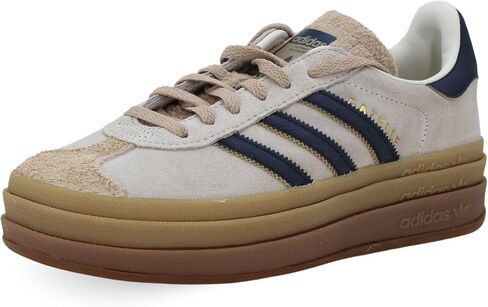 حذاء Adidas Gazelle Bold W النسائي ذو الثلاث طبقات Q-Pannel Gum Sole (كريمي، US 9.5) in Kuwait