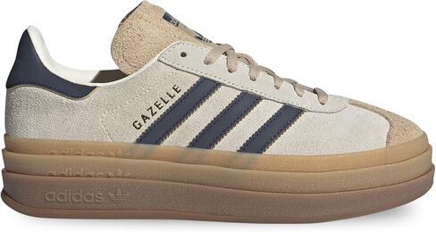 حذاء Adidas Gazelle Bold W النسائي ذو الثلاث طبقات Q-Pannel Gum Sole (كريمي، US 9.5) in Kuwait