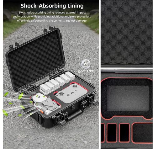 حقيبة حمل مضادة للماء لملحقات DJI Lito X1 / 1، حقيبة تخزين محمولة للسفر، حقيبة واقية بغطاء صلب، حقيبة كروس مع حزام كتف لـ DJI Lito1/X1 Fly More Combo/RC-N3/محور الشحن in Kuwait