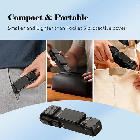 غطاء واقي شاشة Gimbal لملحقات DJI Osmo Pocket 3، غطاء صلب لغطاء العدسة لملحقات Xtra Muse مع فتحة حبل قصير، تصميم شبه شفاف، فتح/إغلاق سريع in Kuwait