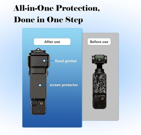غطاء واقي شاشة Gimbal لملحقات DJI Osmo Pocket 3، غطاء صلب لغطاء العدسة لملحقات Xtra Muse مع فتحة حبل قصير، تصميم شبه شفاف، فتح/إغلاق سريع in Kuwait