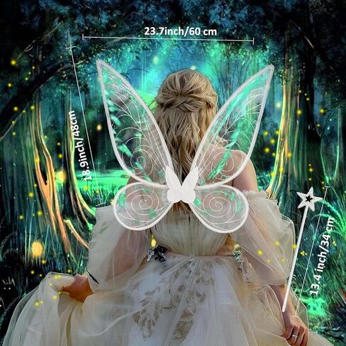 Fairy Wings, Butterfly Wings for Women Adults Fairy Costume Accessories for Halloween Cosplay Dress up Party in Saudi Arabia