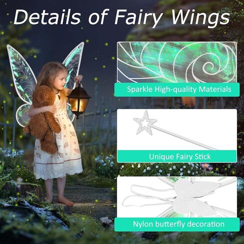 Fairy Wings, Butterfly Wings for Women Adults Fairy Costume Accessories for Halloween Cosplay Dress up Party in Saudi Arabia