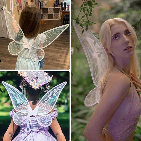 Fairy Wings, Butterfly Wings for Women Adults Fairy Costume Accessories for Halloween Cosplay Dress up Party in Saudi Arabia