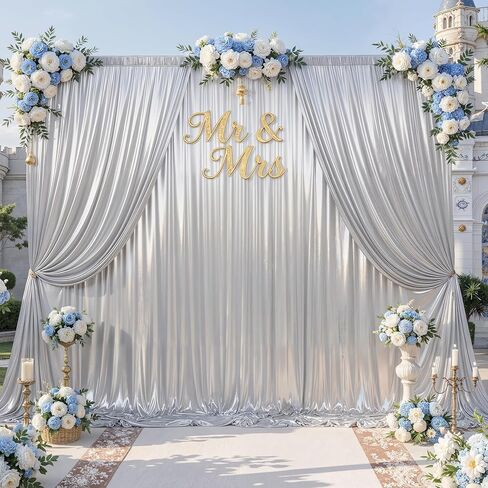 10x10ft Rose Gold Glitter Sequin Photo Backdrop Curtain for Parties Wrinkle Free Shimmer Polyester Photoshoot Curtains Drapes Backdrop for Wedding Birthday Baby Shower Shiny Background 2 Panels 5x10ft in Saudi Arabia