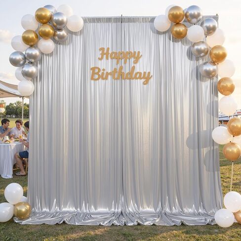 10x10ft Rose Gold Glitter Sequin Photo Backdrop Curtain for Parties Wrinkle Free Shimmer Polyester Photoshoot Curtains Drapes Backdrop for Wedding Birthday Baby Shower Shiny Background 2 Panels 5x10ft in Saudi Arabia