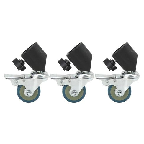 مجموعة عجلات Dioche Wheels 3 قطع مقاس 22 مم لاستوديو التصوير الفوتوغرافي - مجموعة عجلات قفل بتصميم معدني متين وتثبيت مزدوج in Kuwait