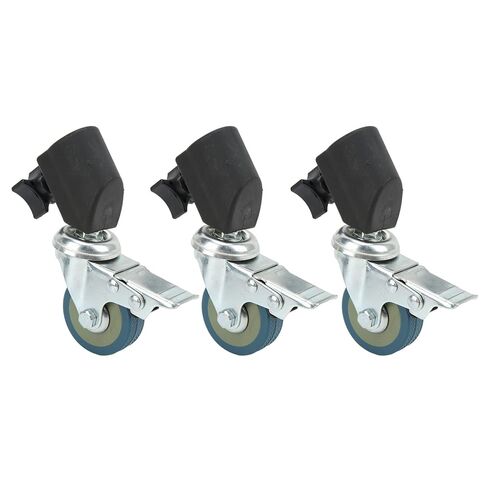 مجموعة عجلات Dioche Wheels 3 قطع مقاس 22 مم لاستوديو التصوير الفوتوغرافي - مجموعة عجلات قفل بتصميم معدني متين وتثبيت مزدوج in Kuwait