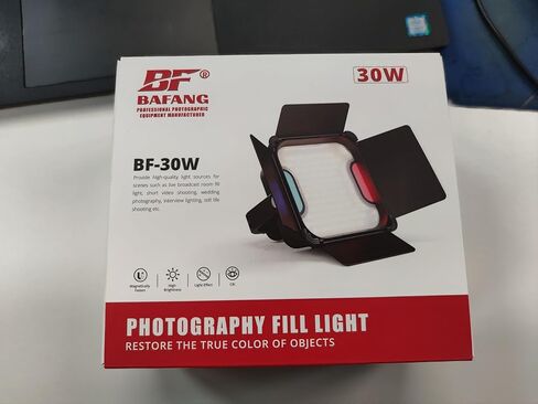 Tyenaza BAFANG BF30W LED لوحة إضاءة فيديو تصوير فوتوغرافي ملء ضوء 2500K-9000K عكس الضوء CRI95 + بطارية مدمجة مع باب الحظيرة ذو 4 أوراق دعامة مغناطيسية على شكل حرف U للبث المباشر لمدونة الفيديو in Kuwait
