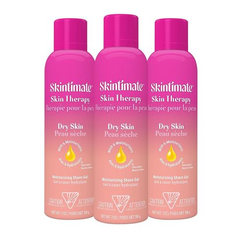 Skintimate Skin Therapy Moisturizing Shave Gel for Women Dry Skin with Lanolin and Olive Butter, 7 Ounce Pack of 3 in Kuwait