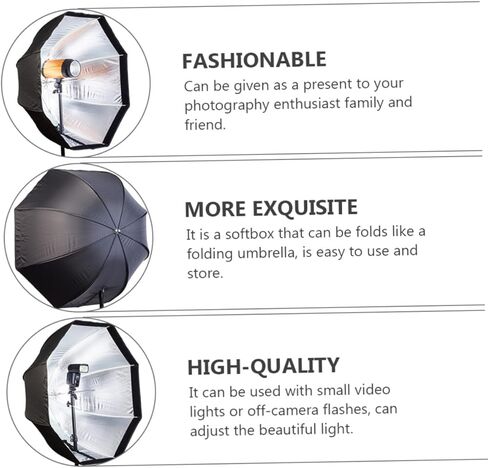 COHEALI مثمنة التصوير الفوتوغرافي Softbox مظلة ضوء مربع، صورة Softbox للاستوديو وإضاءة الفيديو، الناشر لينة ضوء المعدل للمصورين المحترفين in Kuwait