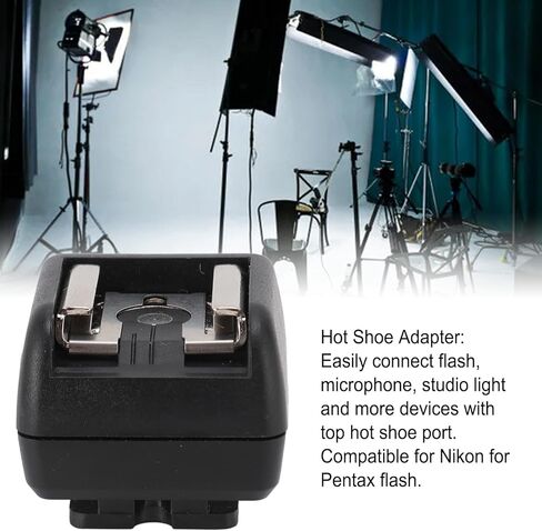 محول Fabater Flash Hot Shoe، توصيل ضوء استوديو ميكروفون فلاش بسهولة، متوافق مع كاميرات DSLR، حذاء بارد قياسي، منفذ مزامنة الكمبيوتر، ملحقات التصوير الفوتوغرافي in Kuwait
