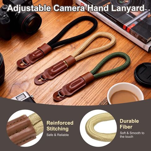 Camera Wrist Strap - Camera Hand Strap Safety Wristlet Lanyards String, Fits for DSLR SLR Digital Camera in Saudi Arabia