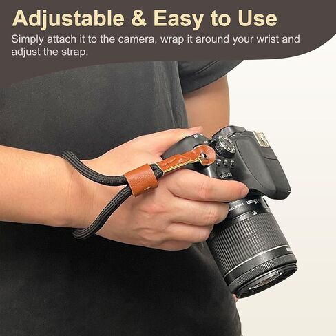 Camera Wrist Strap - Camera Hand Strap Safety Wristlet Lanyards String, Fits for DSLR SLR Digital Camera in Saudi Arabia