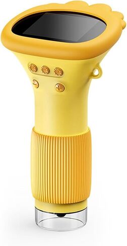 Yosoo Health Gear Handheld Microscope, 2MP, 100X to 1000X Zoom, 2in Screen, Real Time HD Imaging, 8 LEDs with 6 Brightness Levels (Orange) in Kuwait