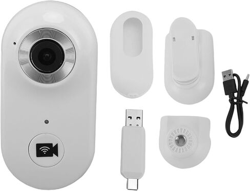 Drfeify 1080P WiFi Thumb Action Camera, Portable Wearable Body Worn Camera with Magnetic Mount Back, for iOS Players (White) in Saudi Arabia