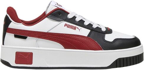 حذاء رياضي نسائي من PUMA Carina Street ذو نعل سميك كاجوال - أسود، أحمر، أبيض in Kuwait