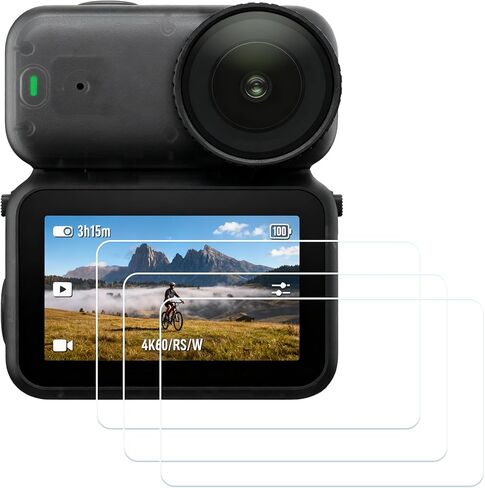 واقي شاشة PCTC مكون من 3 قطع متوافق مع كاميرا DJI Osmo Nano - صلابة 9H مضادة للخدش، خالية من الفقاعات in Kuwait