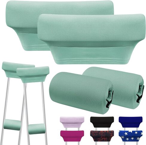 Universal Underarm Crutches Padded Crutch Pads with Hand Grips Padding Handle Covers in Kuwait