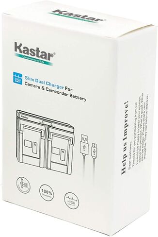 Kastar USB شاحن مزدوج لسوني NP-FM500H سوني ألفا SLT A58 A57 A65 A77 A99 A77V A77II DSLR-A100 A200 A300 A350 A450 A500 A550 A700 A850 A900 Alpha a99 II DSLR a100 a560 a580 a58 a77II in Kuwait