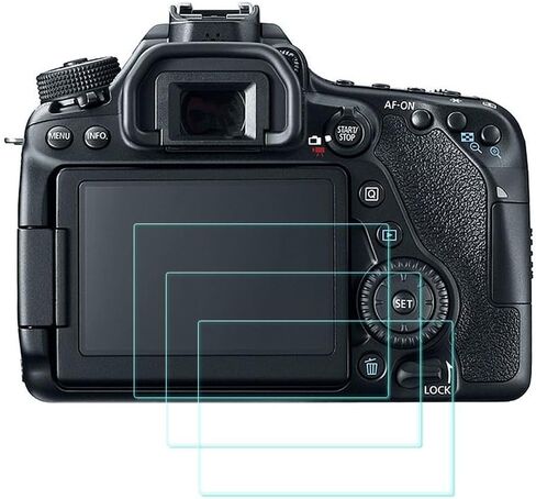 واقي شاشة زجاجي LCD مقوى متوافق مع Canon EOS 90D 80D 70D 77D، 0.3 مم صلابة 9H فائق الوضوح ومضاد للفقاعات ومضاد للخدش وبصمات الأصابع لـ 90D in Kuwait