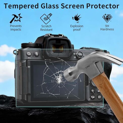 واقي شاشة زجاجي LCD مقوى متوافق مع Canon EOS 90D 80D 70D 77D، 0.3 مم صلابة 9H فائق الوضوح ومضاد للفقاعات ومضاد للخدش وبصمات الأصابع لـ 90D in Kuwait